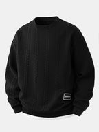 Men's Cable Textured Jacquard Sweatshirt