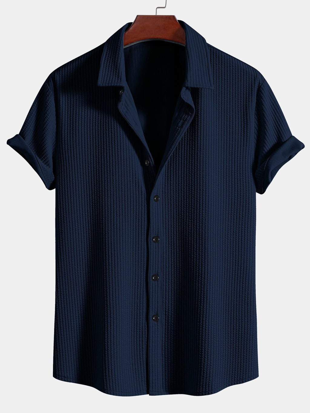 Men's Muscle Fit Ribbed Shirt and Shorts Set