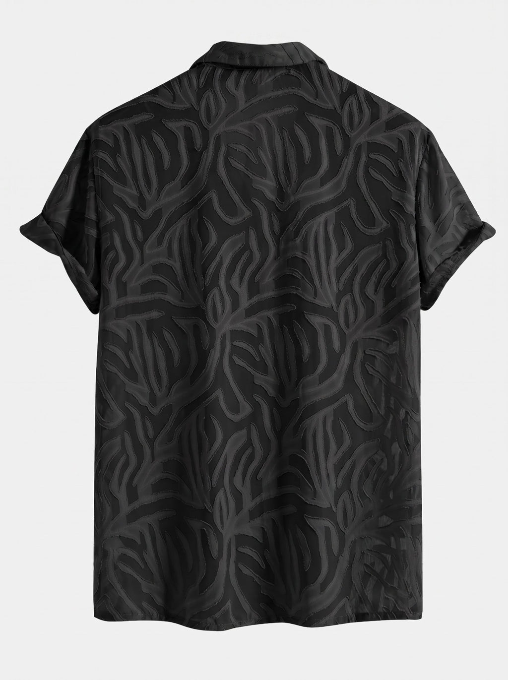Men's Cuban Collar Summer Co-Ord – Textured Shirt