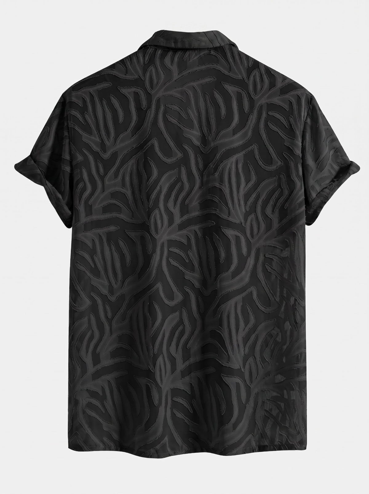 Men's Cuban Collar Summer Co-Ord – Textured Shirt