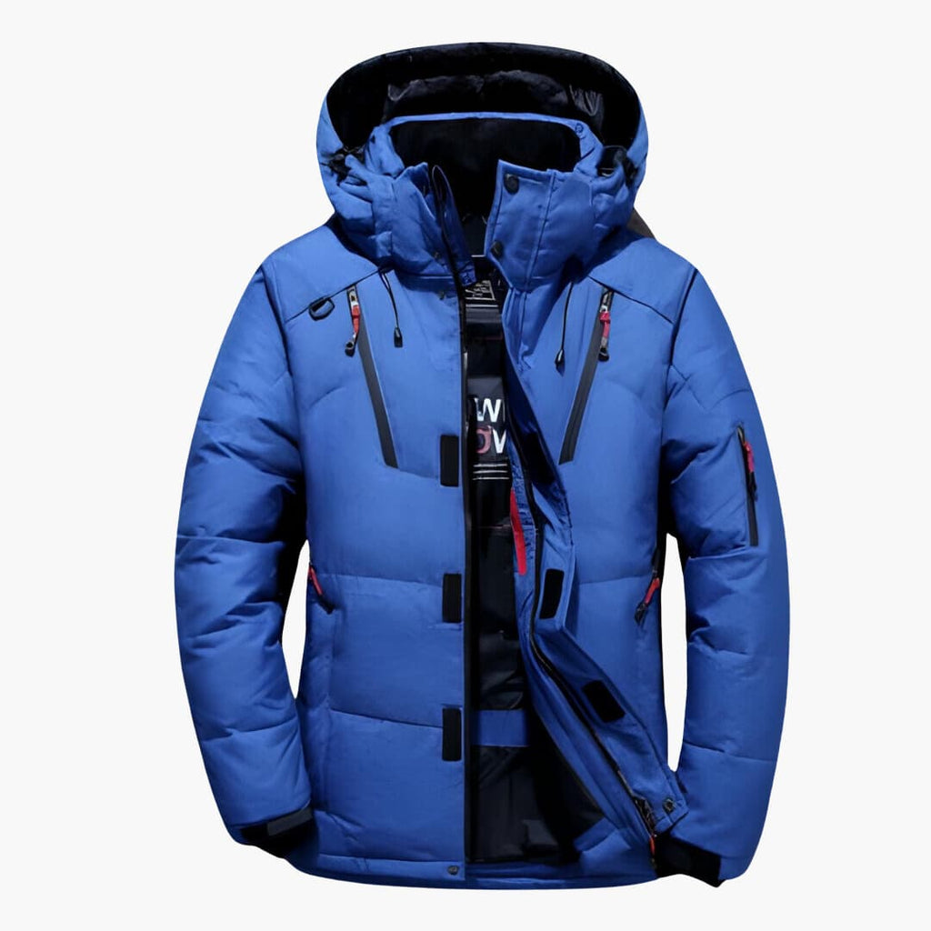 Men's Weather-Resistant Hooded Down Jacket