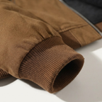 Men's Fleece-Lined Hooded Jacket – Drawstring Hood, Ribbed Cuffs