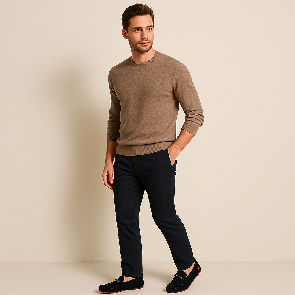 Men's Suede-Look Driving Loafers – Buckle Detail