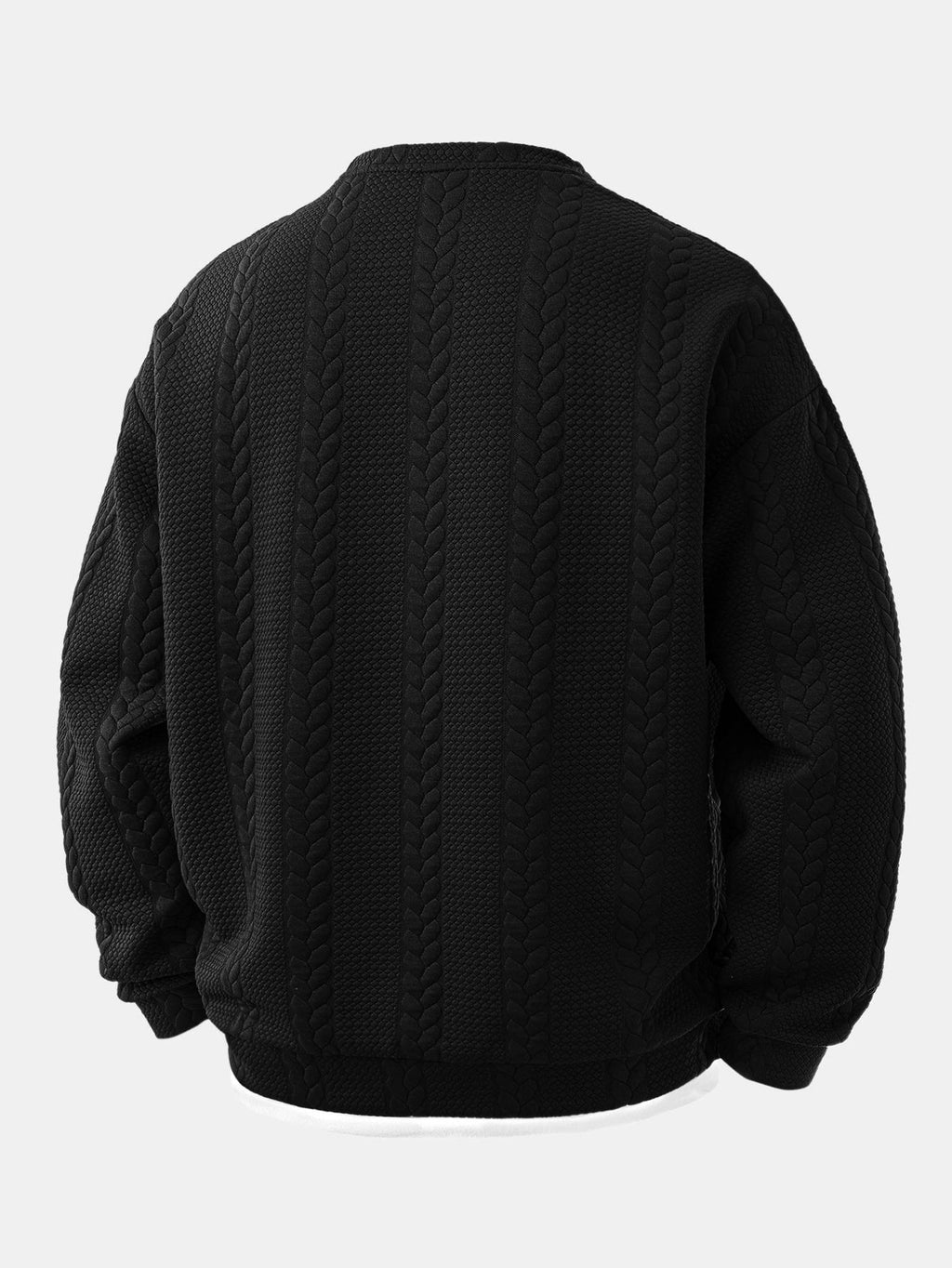 Men's Cable Textured Jacquard Sweatshirt