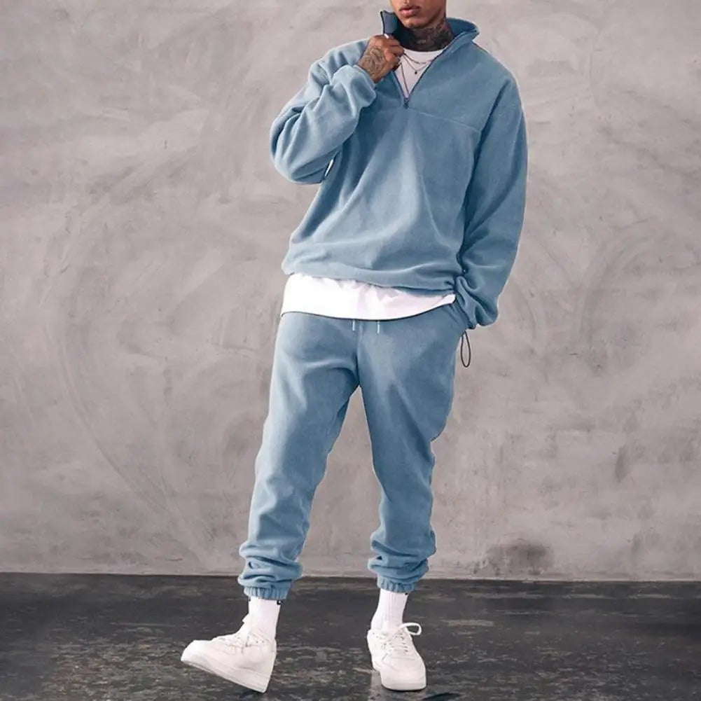 Men's Half-Zip Sweatshirt and Jogger Set