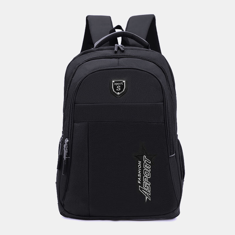 Unisex Multi-Compartment Nylon Backpack – Large-Capacity School and Travel