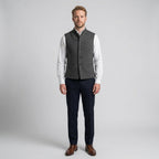 Men's Mandarin-Collar Waistcoat – Four-Button Front