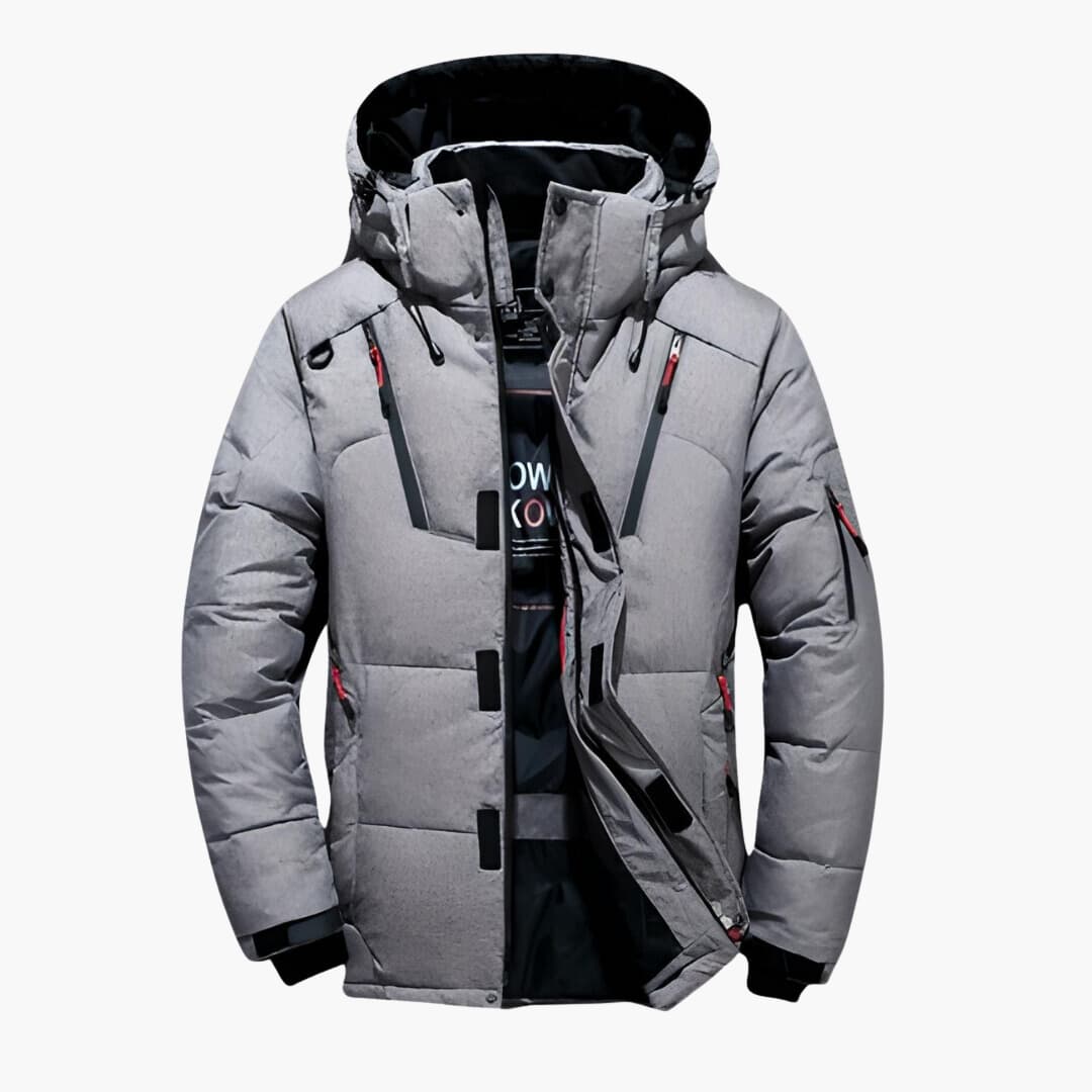 Men's Weather-Resistant Hooded Down Jacket