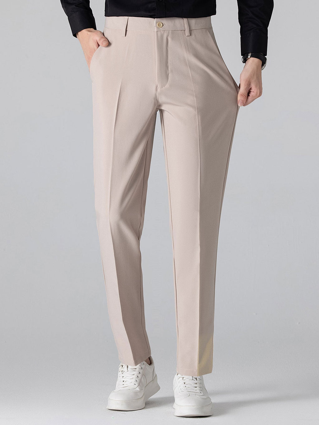 Men's Textured Zip Polo and Slim Trouser Set