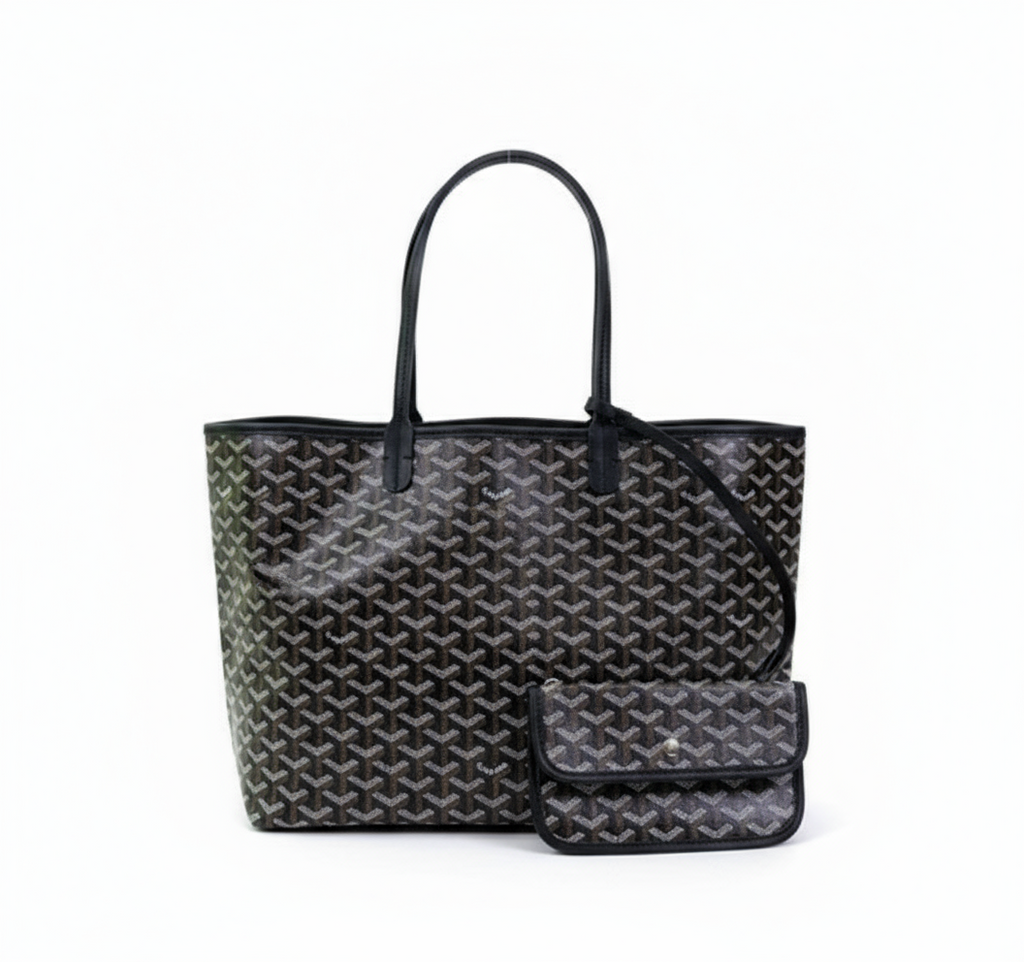 Women's Patterned Tote Bag with Matching Pouch - Large Shopper Bag