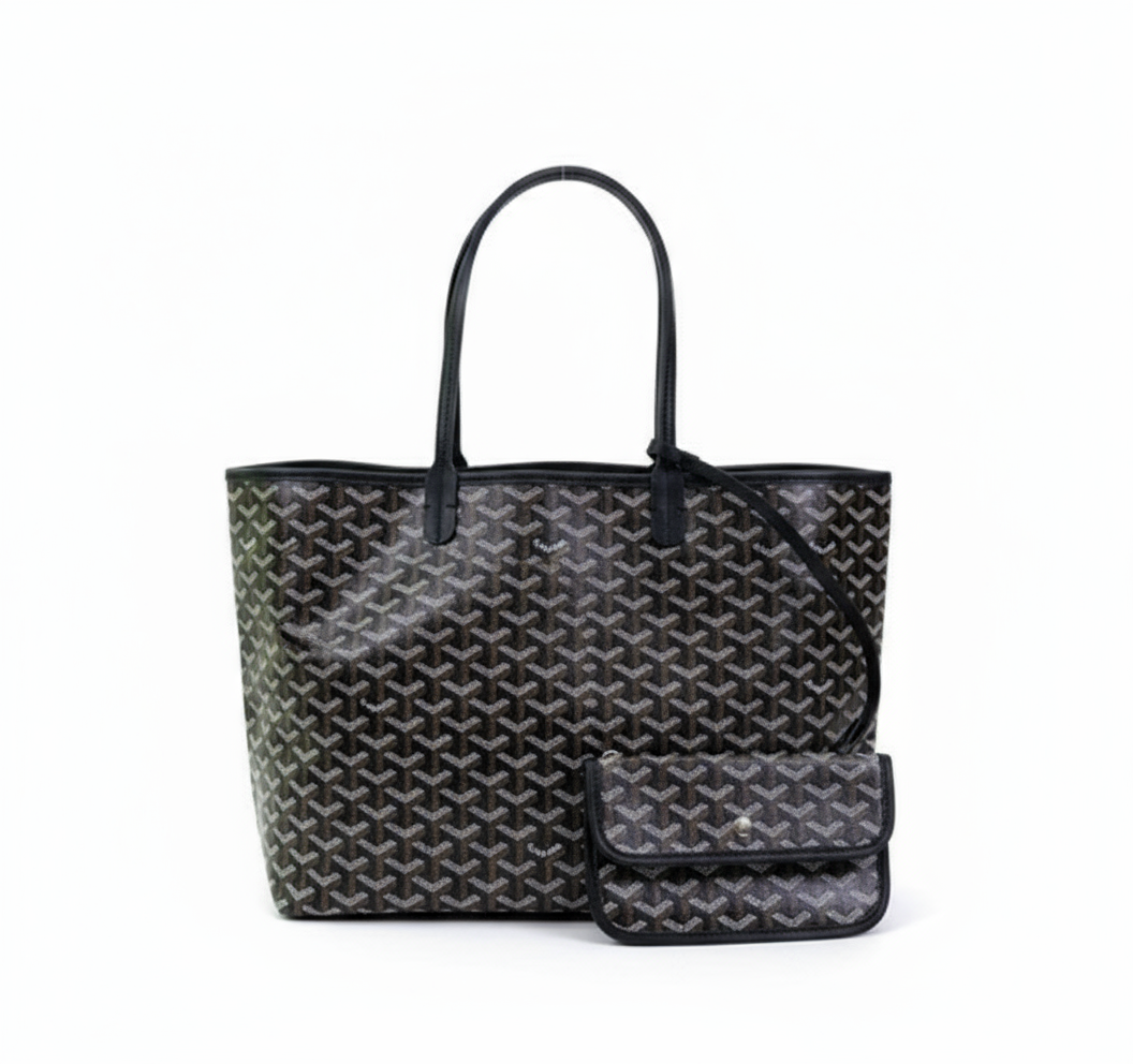Women's Patterned Tote Bag with Matching Pouch - Large Shopper Bag