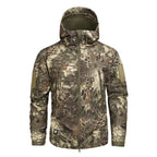 Men's Hooded Parka with Camouflage Pattern