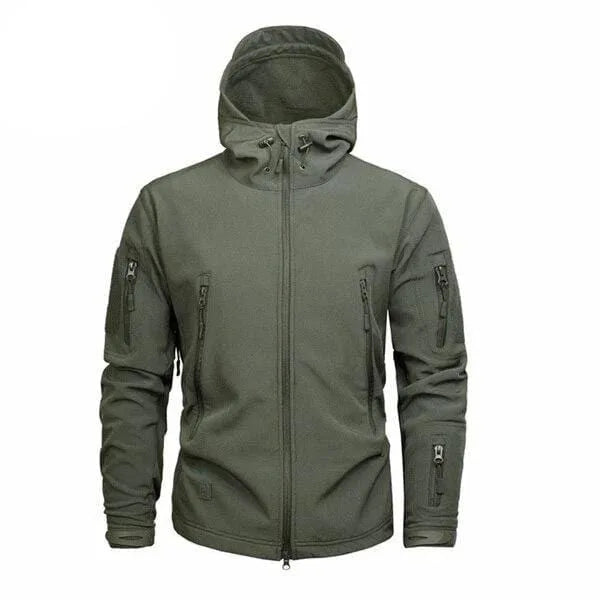 Men's Parka with Hood and Zip Pockets