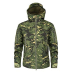 Men's Hooded Parka with Camouflage Pattern