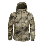 Men's Hooded Parka with Camouflage Pattern
