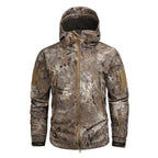Men's Hooded Parka with Camouflage Pattern