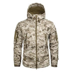 Men's Hooded Parka with Camouflage Pattern