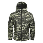Men's Hooded Parka with Camouflage Pattern