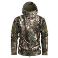 Men's Hooded Parka with Camouflage Pattern