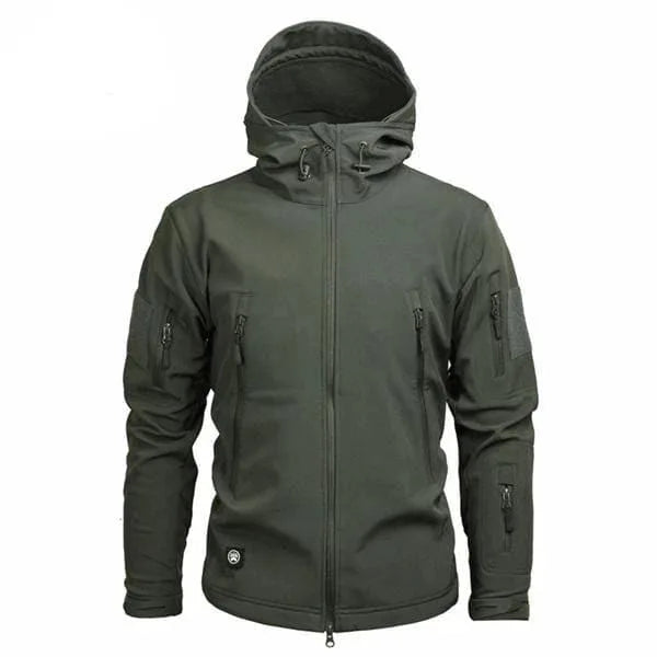 Men's Parka with Hood and Zip Pockets