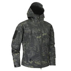 Men's Hooded Parka with Camouflage Pattern