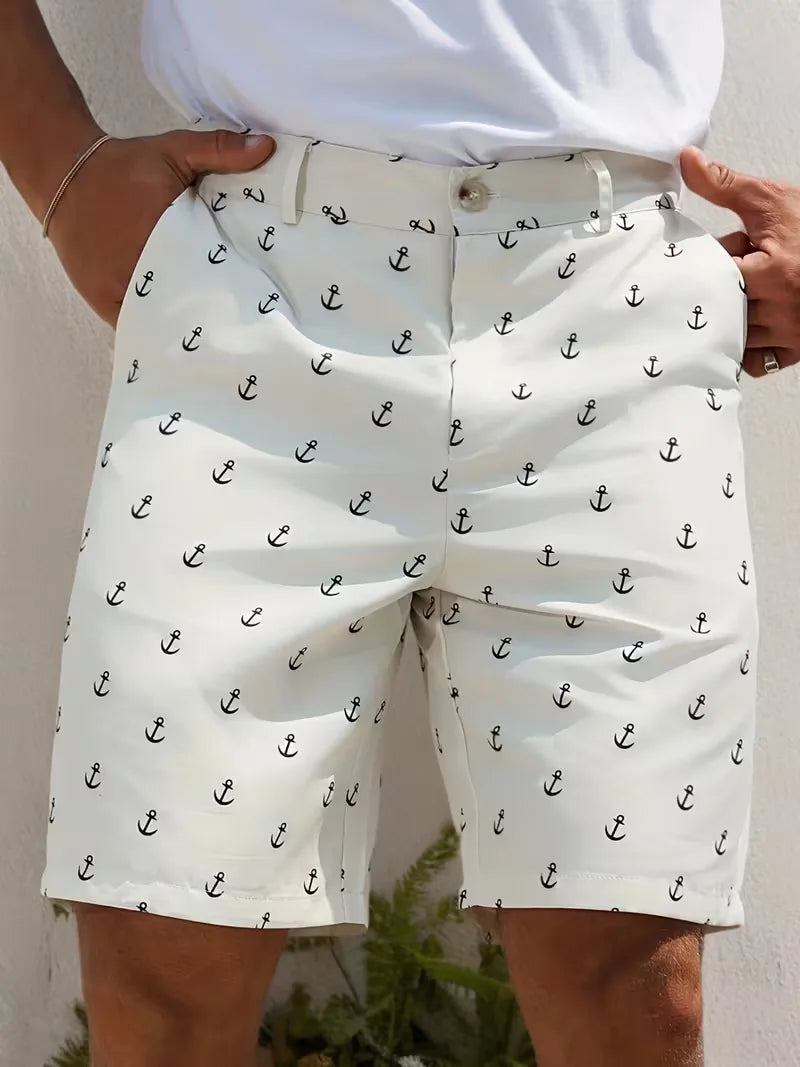 Men's Anchor Print Shorts
