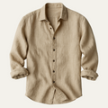 Men's Long-Sleeve Linen Shirt – Relaxed Vintage Cut