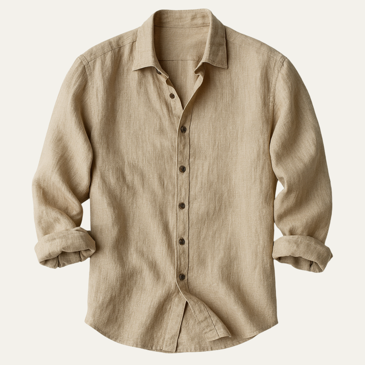 Men's Long-Sleeve Linen Shirt – Relaxed Vintage Cut