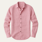 Men's Long-Sleeve Linen Shirt – Relaxed Vintage Cut