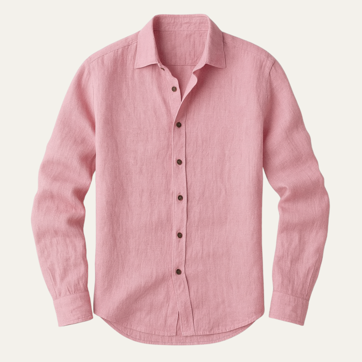 Men's Long-Sleeve Linen Shirt – Relaxed Vintage Cut
