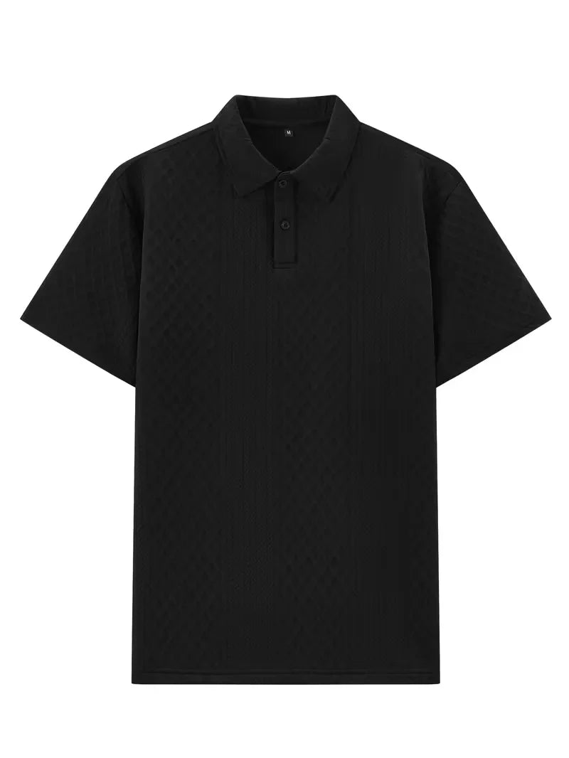 Men's Jacquard Polo and Trouser Lounge Set