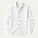 Men's Long-Sleeve Linen Shirt – Relaxed Vintage Cut