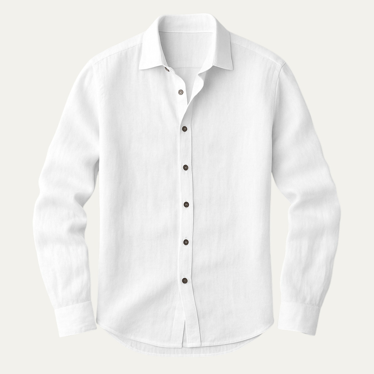 Men's Long-Sleeve Linen Shirt – Relaxed Vintage Cut