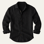 Men's Long-Sleeve Linen Shirt – Relaxed Vintage Cut