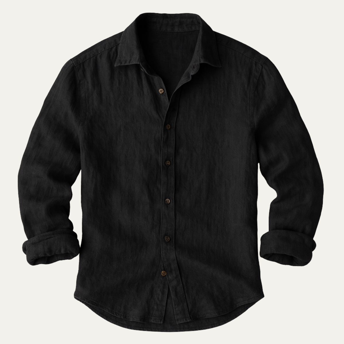 Men's Long-Sleeve Linen Shirt – Relaxed Vintage Cut
