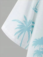 Men's Tropical Print T-Shirt and Shorts Set