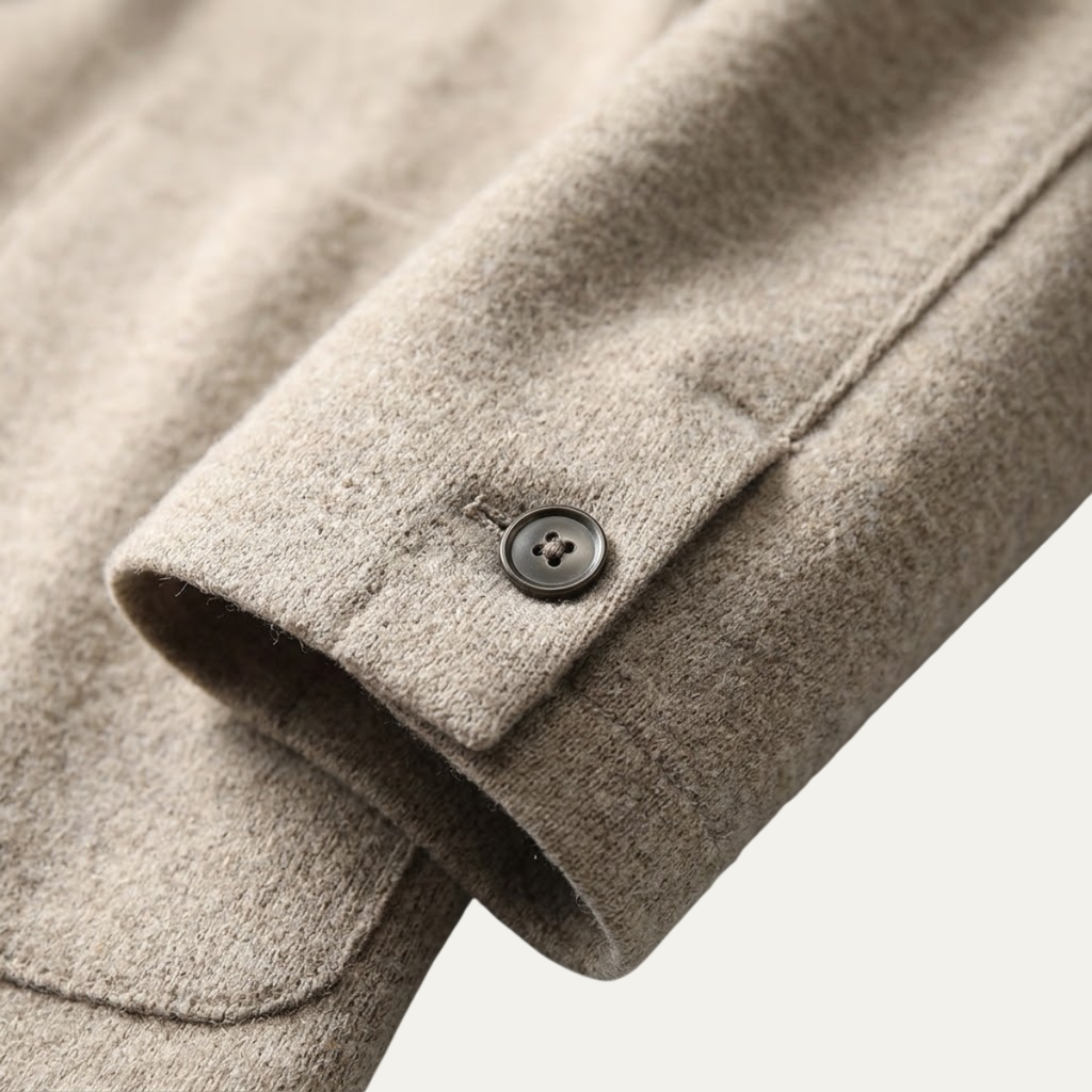 Men's Soft Wool-Blend Knit Cardigan with Suit Collar