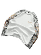 Men's Printed Raglan Longsleeve with Embroidered Chest