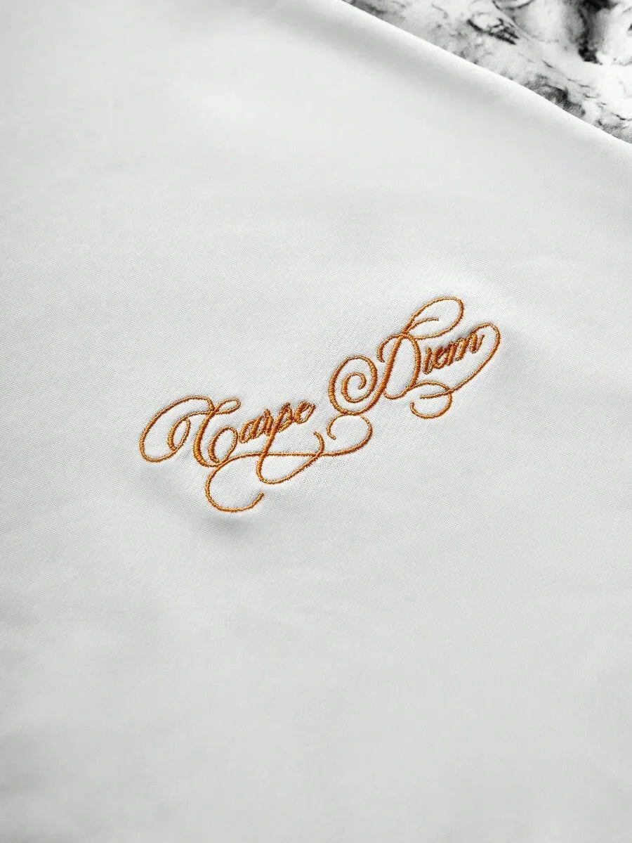 Men's Printed Raglan Longsleeve with Embroidered Chest