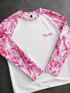 Men's Printed Raglan Longsleeve with Embroidered Chest