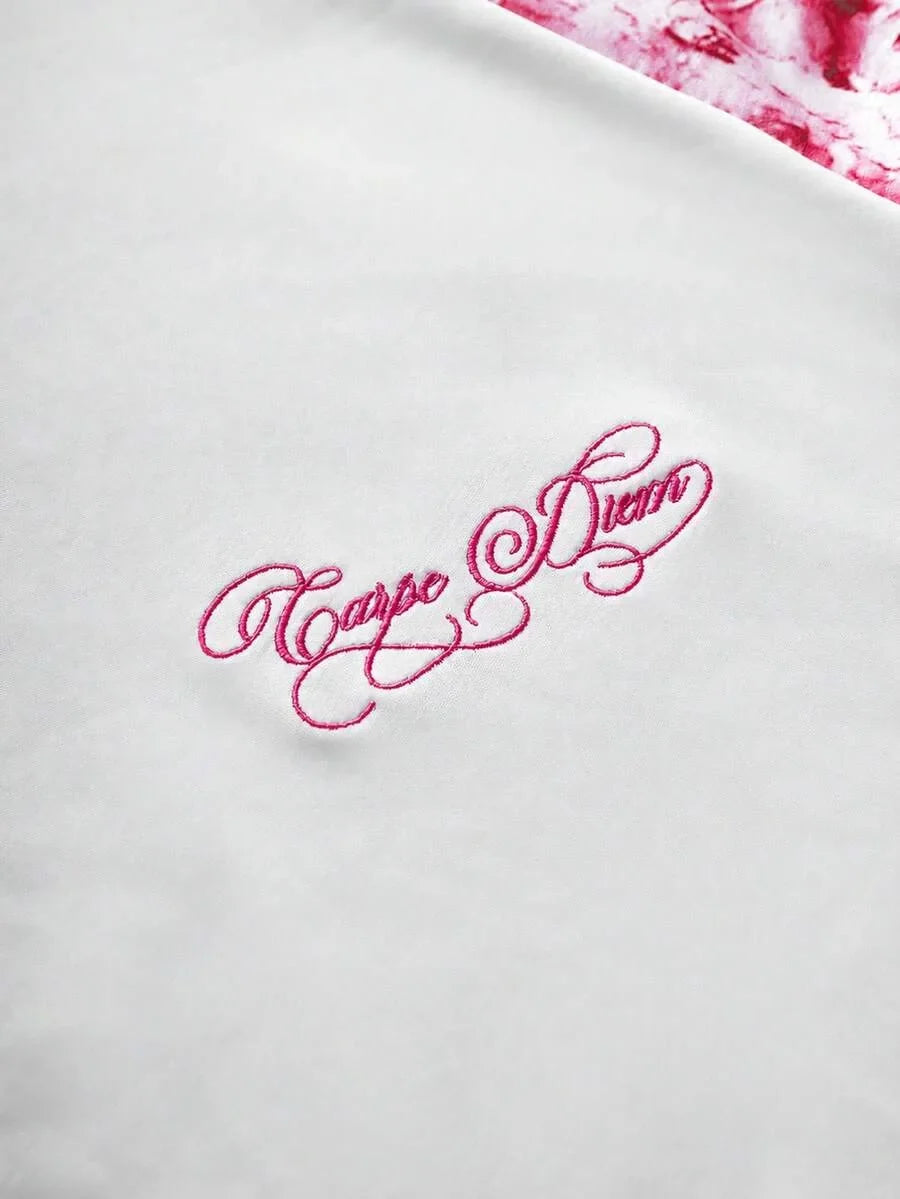 Men's Printed Raglan Longsleeve with Embroidered Chest