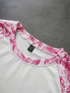 Men's Printed Raglan Longsleeve with Embroidered Chest
