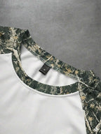 Men's Printed Raglan Longsleeve with Embroidered Chest