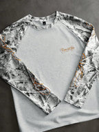 Men's Printed Raglan Longsleeve with Embroidered Chest