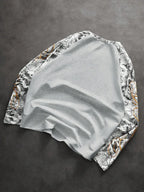 Men's Printed Raglan Longsleeve with Embroidered Chest