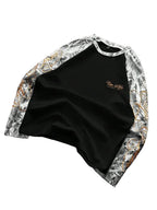 Men's Printed Raglan Longsleeve with Embroidered Chest