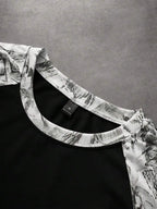 Men's Printed Raglan Longsleeve with Embroidered Chest