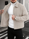 Men's Bomber Jacket with Collared Neckline