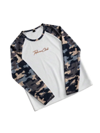 Men's Printed Raglan Longsleeve with Embroidered Chest