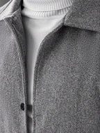 Men's Bomber Jacket with Collared Neckline
